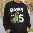 Five Rawr I'm 5 Years OldRex Dinosaur 5Th Birthday Boys Sweatshirt Gifts for Him