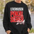 Football Cup Winner Leverkusen Fan Unbeaten Double Sweatshirt Geschenke für Ihn