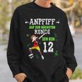 Football Dabbing Boy 12Th Birthday Ich Bin 12 Jahre Sweatshirt Geschenke für Ihn