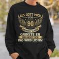 Als Gott Michor 90 Jahren Schuf Birthday Sweatshirt Geschenke für Ihn