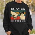 Best Cat Dad Ever Intage Retro Cat Fist Bump Felpa Regalos para él