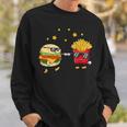 Burger And Pommes Friends Cheeseburger Hamburger Sweatshirt Geschenke für Ihn