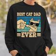 Cat Retro Best Cat Dad Ever Cat Lover Sweatshirt Geschenke für Ihn