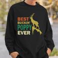 Fathers Day Hunting Best Buckin Poppy Ever Grandpa Sweatshirt Gifts for Him