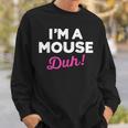 Lazy Easy Im A Mouse Costume For Diy Halloween Party Sweatshirt Gifts for Him