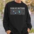 Push My Buttons Nerd Geek Gamer Computer Programmer Felpa Regalos para él