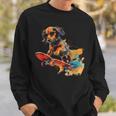 Skateboard Dog Sweatshirt Geschenke für Ihn