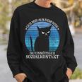 Geh Mir Aus Dem Weg Du Unnötiger Sozialkontakt Cats Retro Sweatshirt Geschenke für Ihn