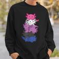 Genderfluid Gender Fluid Pride Lgbtq Axolotl Sweatshirt Geschenke für Ihn