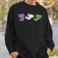 Genderqueer Flag Pride Lgbtq Axolotl Sweatshirt Geschenke für Ihn