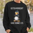 Guten Morgen Ganz Dünnes Eis Morgenmuffel Penguin Half Sleeve Sweatshirt Geschenke für Ihn