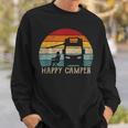 Happy Camper Rv 70S Retro Camperan Camping S Sweatshirt Geschenke für Ihn