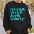 Harris Walz Joy Liberty Harris Walz Waltz 2024 Retro Sweatshirt Gifts for Him