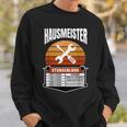 Hausmeister Stundenlohn Hauswart Preisliste Haustechniker Sweatshirt Geschenke für Ihn