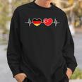 Heartbeat Deutschland Turkey Sweatshirt Geschenke für Ihn