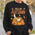 Hello Autumn Foglia D'acero Autunnoibes Carino Gatto Felpa Regalos para él