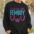 Ich Bin Ein Netter Kleiner Femboy Uwu Crossdressing Crossdresser Sweatshirt Geschenke für Ihn