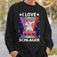 Ich Liebe Schlager Party Costume Folk Music I Love Schlager S Sweatshirt Geschenke für Ihn