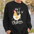 Ich Rede Mit Hühnern Pollo Coop Farmer Uova Pollo Regalo Felpa Regalos para él