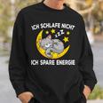 Ich Schlafe Nicht Ich Spare Energie Cat Nightdress Sweatshirt Geschenke für Ihn