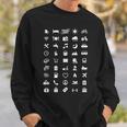 Icon Travel Language Functional Traveler Backpacking Sweatshirt Gifts for Him