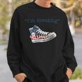 I'm Speaking Kamala Harris President 2024 Scarpe Da Ginnastica Con Bandiera Usa Felpa Regalos para él