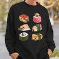 Kawaii Pug Sushi Giapponese Felpa Regalos para él