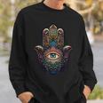 Khamsah Eye Or Hand Of Fatima On Colourful Hamsa Hand Sweatshirt Geschenke für Ihn