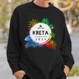 Kreta 2024 Colourful Travel Quote Sweatshirt Geschenke für Ihn