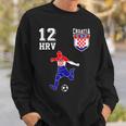 Kroatien Fan Em Spieler Ball Nummer 12 Sweatshirt Geschenke für Ihn