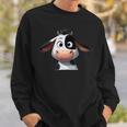 Kuh Lustig Süß Niedlich Comic Cartoon Kühe Tiere Sweatshirt Geschenke für Ihn