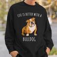 Laita È Migliore Con Un Cane Bulldog Inglese Felpa Regalos para él