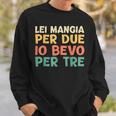 Lei Mangia Per Due Io Bevo Per Tre Marito Futuro Papà Felpa Regalos para él