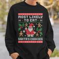 Am Liebsten Santas Kekse Essen Ugly Christmas Sweatshirt Geschenke für Ihn