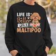Life Is Better With A Maltipoo Felpa Regalos para él