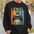 Livello 10 Sbloccato Compleanno 10Ideogioco Bday Anni Felpa Regalos para él