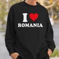 I Love Rumania Corazón Regalo Rumano Rumana Camisa de entrenamiento Regalos para él