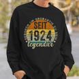 Lustiger 100 Geburtstag -Intage 1924 Geburtstag 100 Jahre Sweatshirt Geschenke für Ihn