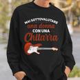 Mai Sottovalutare Una Donna Con Chitarra Rock Chitarrista Felpa Regalos para él
