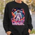 Manuel Nome Ragazzo Simpatico Con Un Astronauta Cool Felpa Regalos para él