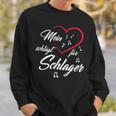 Mein Herz Schlag Für Schlager Musik Schlagfan Sweatshirt Geschenke für Ihn