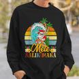 Mele-Kalikimaka Retro Santa Claus Shaka Hawaii Sweatshirt Geschenke für Ihn