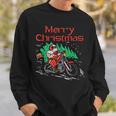 Merry Christmas Biker Santa Xmas Motorcycle Big Bike Dad Men Sweatshirt Gifts for Him