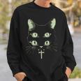 Metal Punk Cat Grunge Gothic Goth Witchy Sweatshirt Geschenke für Ihn