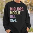Migliore Moglie Dal 1974 Anni 50 Anniversario Matrimonio Felpa Regalos para él