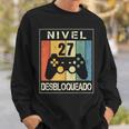 Nivel 27 Desbloqueado Gamer 27 Años 1995 Divertido Chico Camisa de entrenamiento Regalos para él