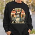 No Problama Lama Con Sfumature Fan Retrò Tramontointage Uomini Felpa Regalos para él