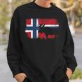 Norwegian Flag Noreg Norge Scandinavia Norway Sweatshirt Geschenke für Ihn