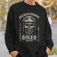 Old School Biker Forever I Motorcycle Bike Skull Biker Sweatshirt Geschenke für Ihn