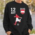 Österreich Fan Em Spieler Ball Nummer 12 Sweatshirt Geschenke für Ihn